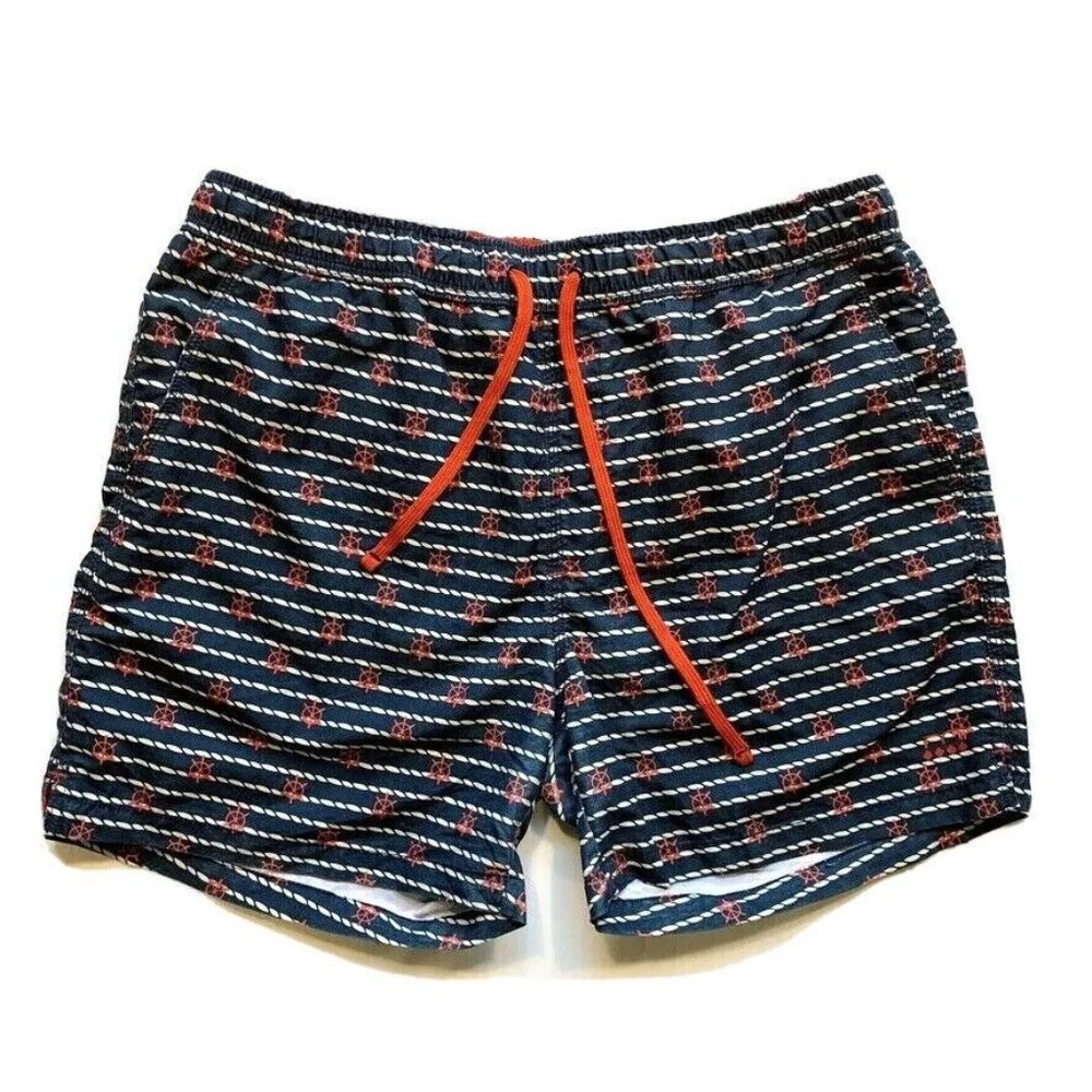 MLN Swim Trunks Board Shorts Mens XL Striped Built-In-Brief Surfing Beach‎ NEW